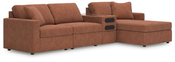 Modmax - Spice - 4-Piece Sectional With Raf Corner Chaise And Audio System Console