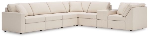 Modmax - Oyster - 7-Piece Sectional With Storage Console And Laf Corner Chair