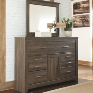 Juararo - Dark Brown - Dresser, Mirror
