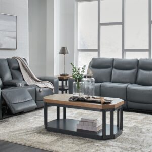 Mindanao - Steel - 2 Pc. - Power Reclining Sofa, Power Reclining Loveseat with Console