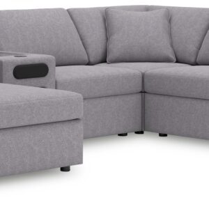 Modmax - Granite - 6-Piece Sectional With Laf Corner Chaise And Audio System Console