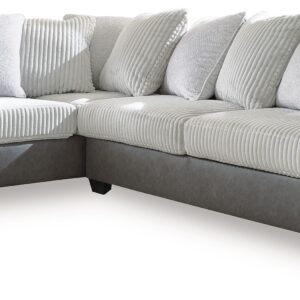 Clairette Court - Alloy - 2-Piece Sectional With Laf Corner Chaise