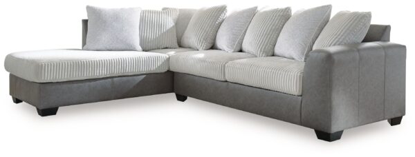 Clairette Court - Alloy - 2-Piece Sectional With Laf Corner Chaise