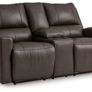 Boxmere - Storm - Dbl Power Reclining Loveseat with Console