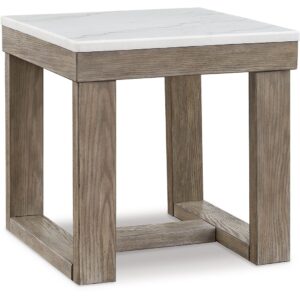 Loyaska - Brown / Ivory - Square End Table