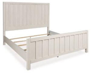 Shaybrock - Antique White - King Panel Bed