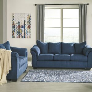 Darcy - Blue - 2 Pc. - Sofa, Loveseat