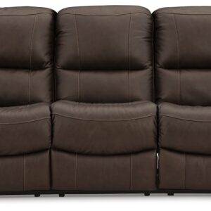 Leesworth - Dark Brown - Power Reclining Sofa