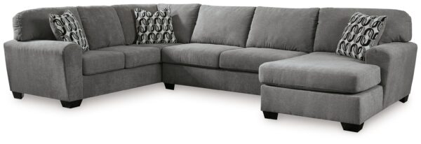 Birkdale Court - Gray - 3-Piece Sectional With Raf Corner Chaise