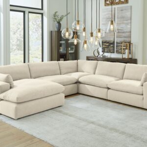 Elyza - Linen - Left Arm Facing Corner Chaise 5 Pc Sectional