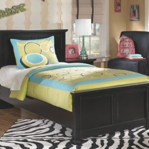 Maribel - Black - Twin Panel Bed