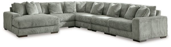 Lindyn - Fog - 6-Piece Sectional With Laf Corner Chaise