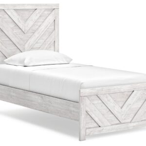 Cayboni - Whitewash - Twin Panel Bed