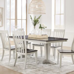 Darborn - Gray / Brown - 8 Pc. - Dining Table, 6 Side Chairs