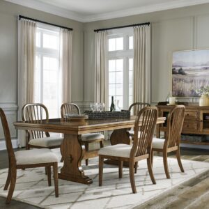 Sturlayne - Brown - 8 Pc. - Rectangular Extension Table, 6 Side Chairs, Server