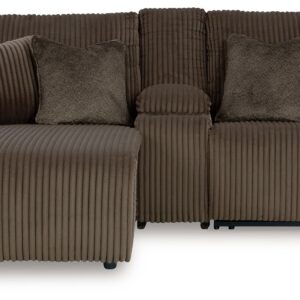 Top Tier - Chocolate - 3-Piece Reclining Sectional Sofa With Laf Press Back Chaise