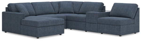 Modmax - Ink - 6-Piece Sectional With Laf Corner Chaise And Storage Console