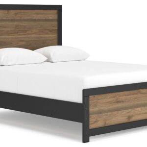 Vertani - Black - Queen Panel Bed