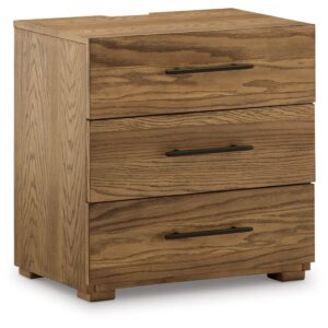 Dakmore - Brown - Three Drawer Night Stand