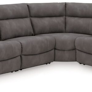Next-Gen Durapella - Slate - 4-Piece Power Reclining Sectional