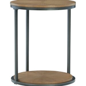 Fridley - Brown / Black - Round End Table