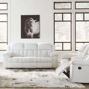 Frohn - Snow - 2 Pc. - Reclining Sofa, Reclining Loveseat With Console