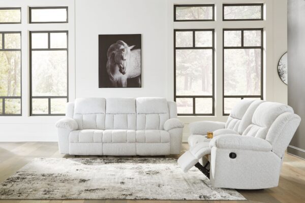 Frohn - Snow - 2 Pc. - Reclining Sofa, Reclining Loveseat With Console