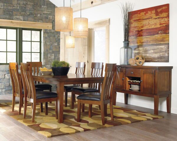 Ralene - Light Brown - 8 Pc. - Extension Table, 6 Side Chairs, Server