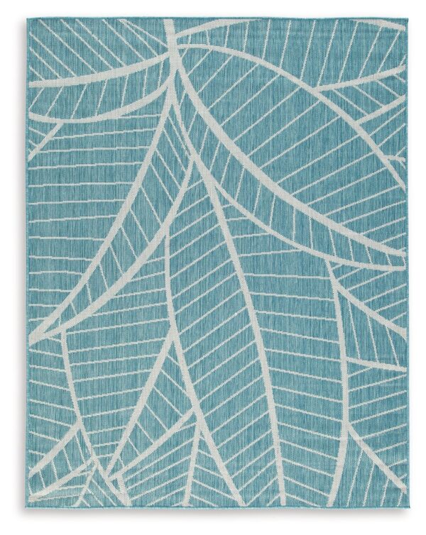 Hulsia - Ivory / Aqua - Medium Rug