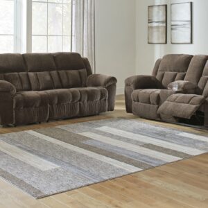 Frohn - Chocolate - 2 Pc. - Reclining Sofa, Reclining Loveseat With Console