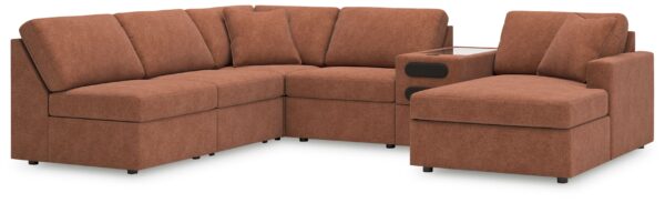 Modmax - Spice - 6-Piece Sectional With Raf Corner Chaise And Audio System Console