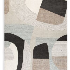 Edrickhill - Grayish Teal / Taupe / Cream - Large Rug