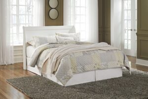 Anarasia - White - Queen Sleigh Headboard with Bolt on Bed Frame