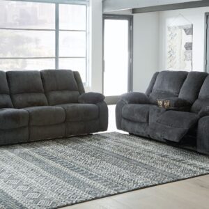 Draycoll - Dark Gray - 2 Pc. - Reclining Sofa, Loveseat