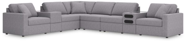 Modmax - Granite - 8-Piece Sectional With Audio And Storage Consoles