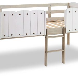 Wrenalyn - White / Brown / Beige - Twin Loft Bed Frame