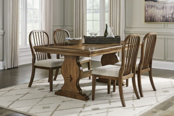 Sturlayne - Brown - 5 Pc. - Rectangular Extension Table, 4 Side Chairs