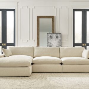 Elyza - Linen - Left Arm Facing Corner Chaise 3 Pc Sectional