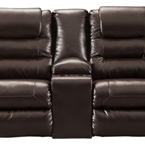 Vacherie - Chocolate - DBL Rec Loveseat w/Console