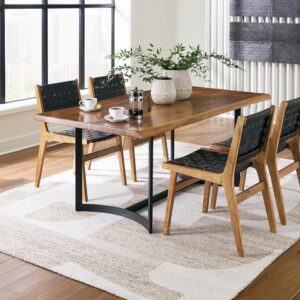 Fortmaine - Brown / Black - 5 Pc. - Dining Table, 4 Side Chairs
