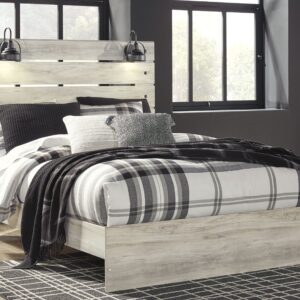 Cambeck - Whitewash - Queen Panel Bed