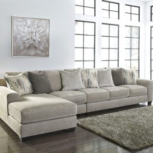 Ardsley - Pewter - Left Arm Facing Corner Chaise with Sofa 3 Pc Sectional