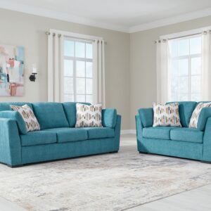 Keerwick - Teal - 2 Pc. - Sofa, Loveseat