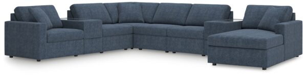 Modmax - Ink - 8-Piece Sectional With Raf Corner Chaise And Storage Consoles