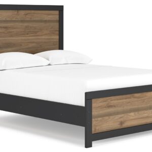 Vertani - Black - Full Panel Bed