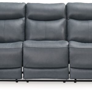 Mindanao - Steel - Power Reclining Sofa With Adj Headrest