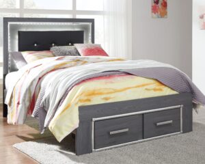 Lodanna - Gray - Full Panel Bed with Storage