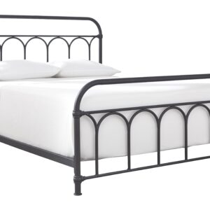 Nashburg - Black - Queen Metal Bed