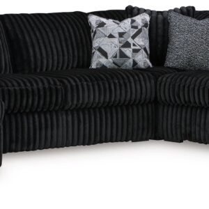 Midnight-Madness - Onyx - 4-Piece Sectional With Laf Corner Chaise