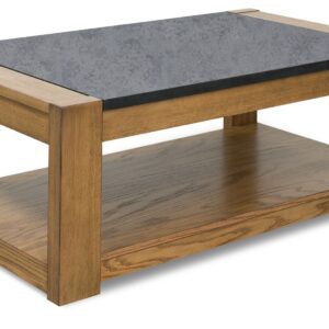 Quentina - Light Brown / Black - Lift Top Cocktail Table